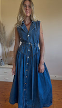 Load image into Gallery viewer, 90's drop waist denim dress