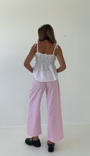 Load image into Gallery viewer, PRE-ORDER Sago pant - Pink gingham cotton
