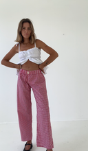 Load image into Gallery viewer, PRE-ORDER Sago pant - Red gingham cotton
