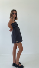 Load image into Gallery viewer, PRE-ORDER Sago scrunch dress - Charcoal cotton
