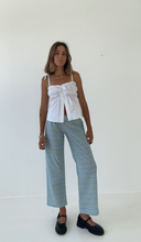 Load image into Gallery viewer, PRE-ORDER Sago pant - Blue green check cotton
