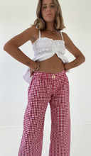 Load image into Gallery viewer, PRE-ORDER Sago pant - Red gingham cotton
