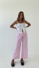 Load image into Gallery viewer, PRE-ORDER Sago pant - Pink gingham cotton
