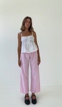 Load image into Gallery viewer, PRE-ORDER Sago pant - Pink gingham cotton
