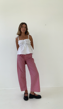 Load image into Gallery viewer, PRE-ORDER Sago pant - Red gingham cotton
