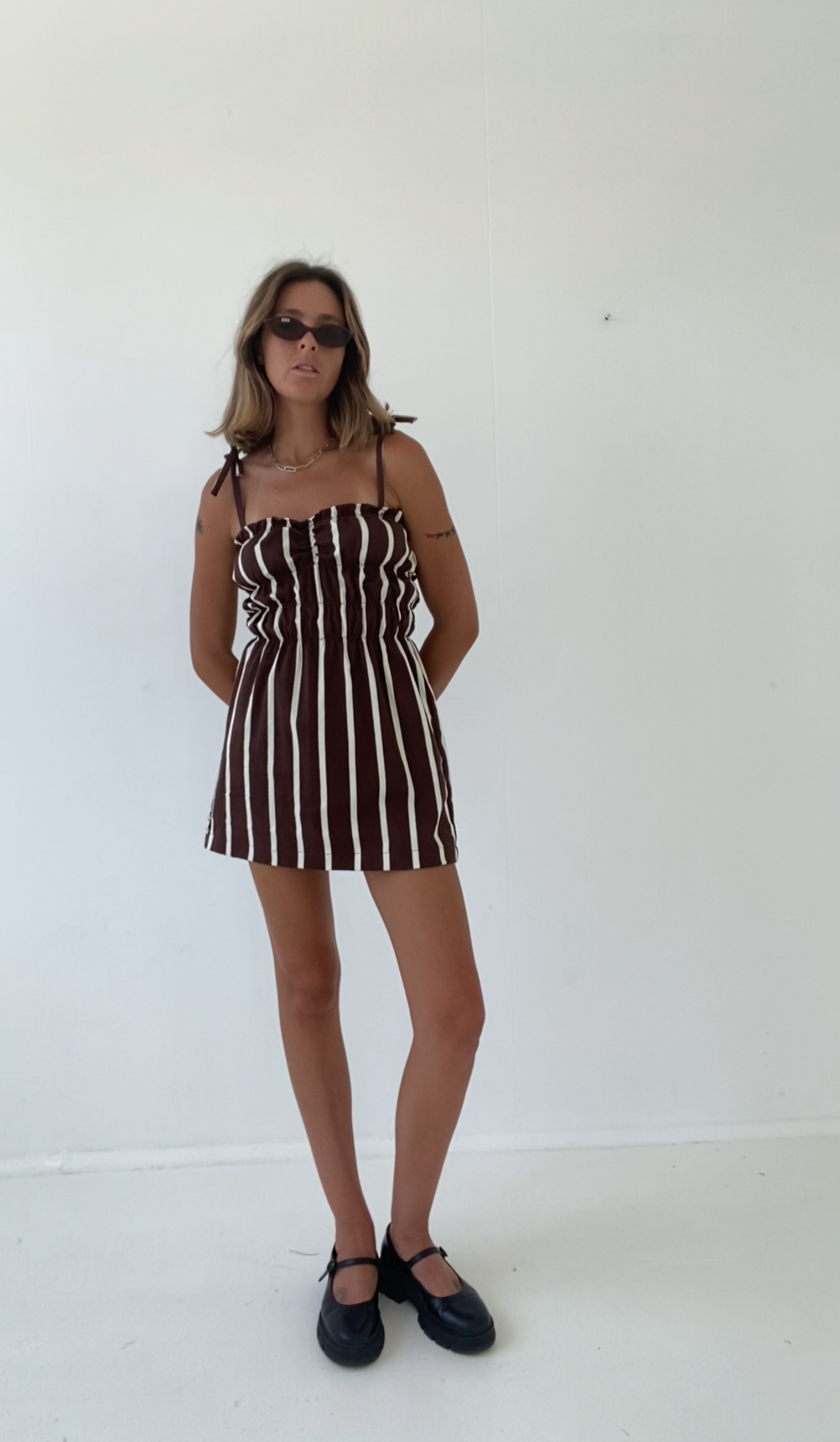 ONE OF ONE | Sago scrunch dress| vintage stripe | Size S