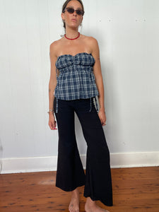 Scrunch tank | Navy check | Size M