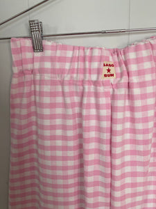 SagoBasic pant// Pink gingham cotton