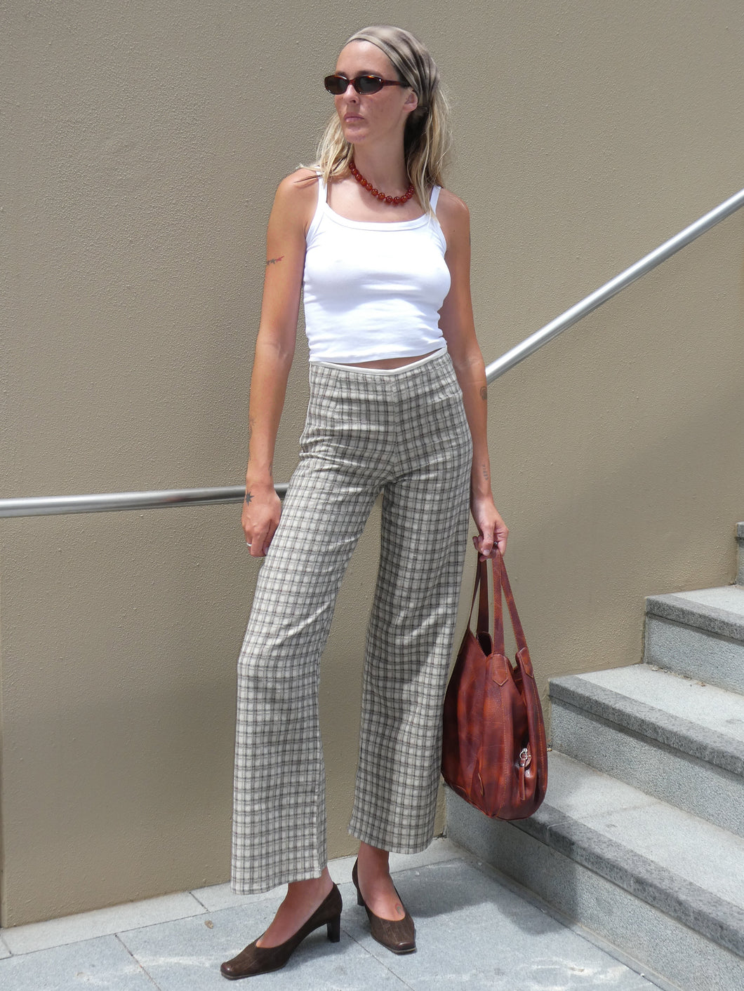 KIKO pant | Cream check | Ready to ship | Size S